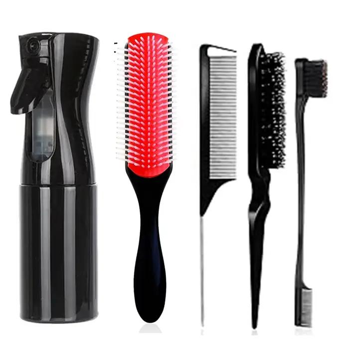 5 pièces/ensemble brosse à cheveux démêlante cheveux bouclés Bursh Calp brosses de Massage facile à 