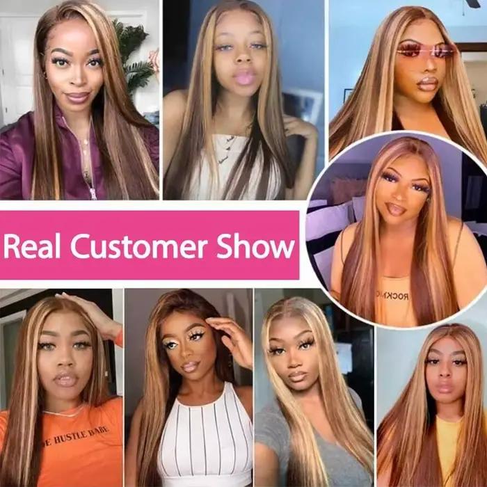 Perruques de cheveux humains avant de dentelle droite colorée perruques de cheveux humains pour les 