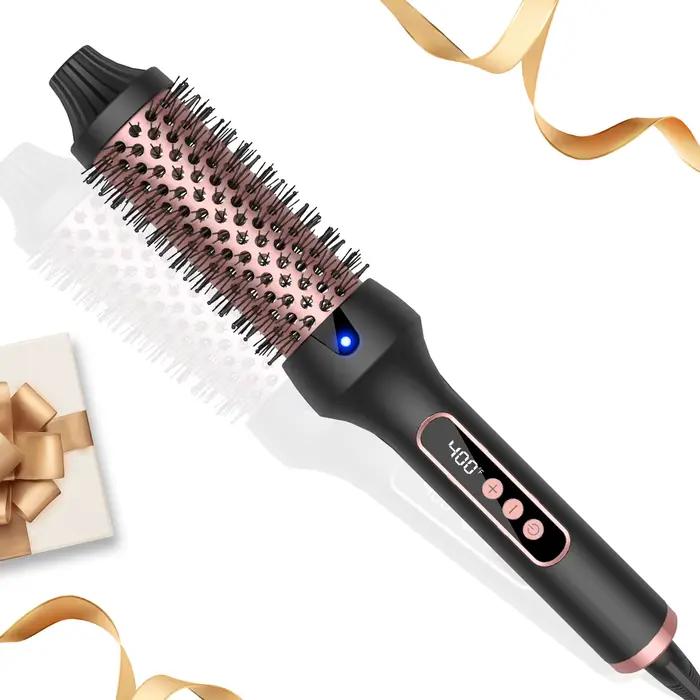 Peigne à friser chauffant brosse thermique style professionnel brosse ronde fer à friser volumateur 