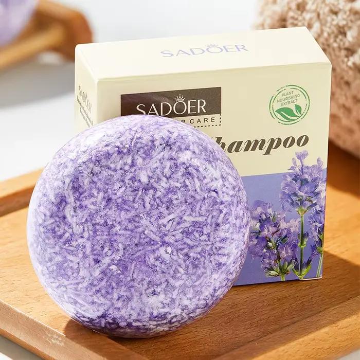 Savon shampoing à la lavande, savon aux huiles essentielles végétales nourrit en profondeur et netto