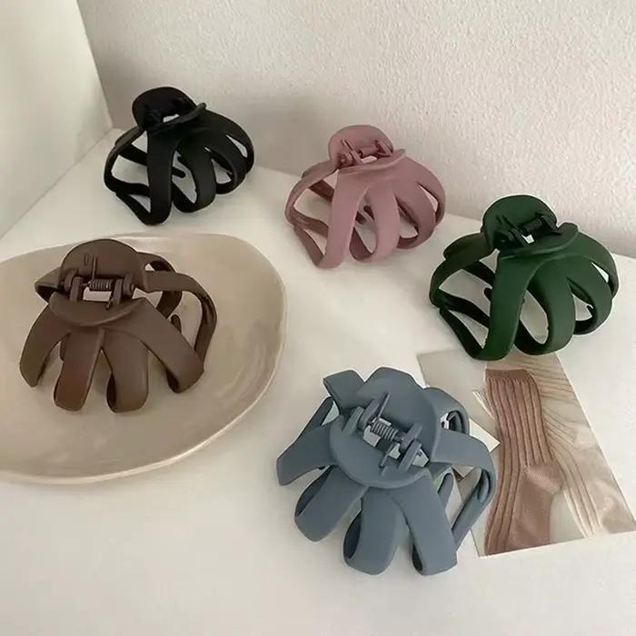 Pince à cheveux élégante en plastique, forme citrouille, pour femme, accessoire de mode pour l'arriè