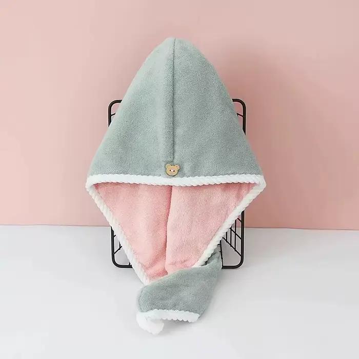 1 Serviette épaisse absorbante pour sécher les cheveux, séchage rapide, sans peluches, essentielle p