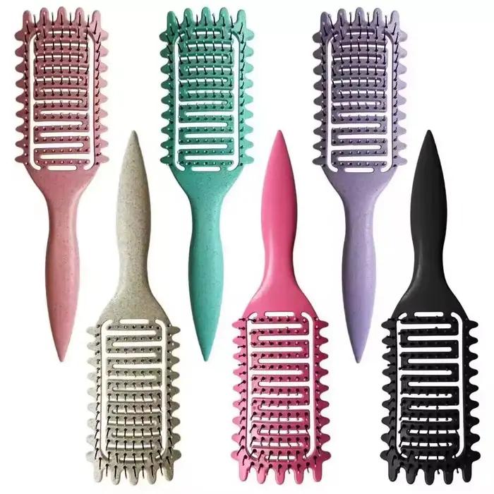 Peigne de Massage pour cheveux, brosse à cheveux en Nylon, brosse à cheveux bouclée démêlante pour S