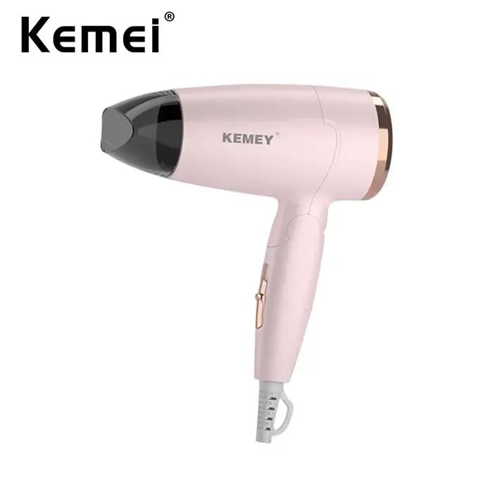 Kemei sèche-cheveux Compact pliable à poignée Portable souffleur à faible bruit sèche-cheveux vent c