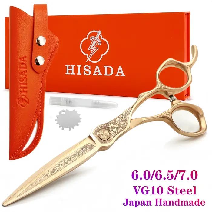 HISADA ciseaux de coiffeur japonais à la main VG10 matériel ciseaux 6.0/6.5/7.0 pouces ciseaux cisea
