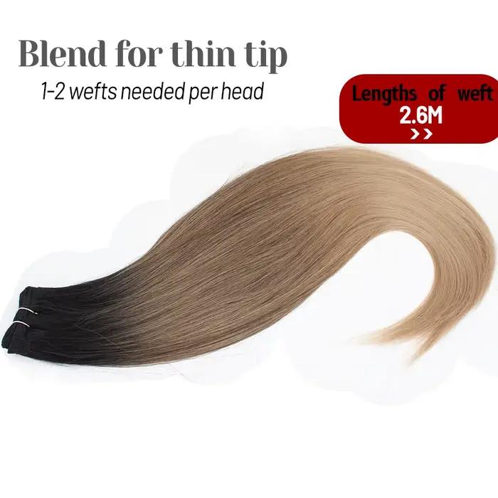Extensions capillaires synthétiques lisses Bio, faux mèches en Fiber résistante à la chaleur, ombré 