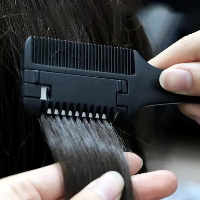Peigne de coupe de cheveux, brosses à cheveux avec lames de rasoir, tondeuse à cheveux, outils aminc