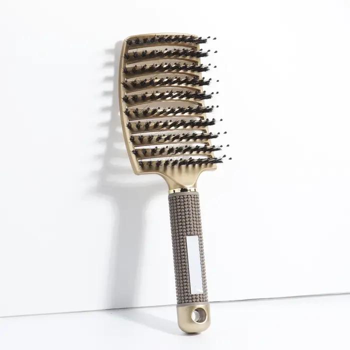 Brosse à cheveux démêlante en poils et Nylon pour femmes, peigne de Massage humide, outils de coiffu