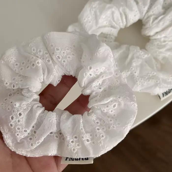 Chouchous en dentelle surdimensionnés pour femmes, bandes élastiques pour cheveux, porte-queue de ch