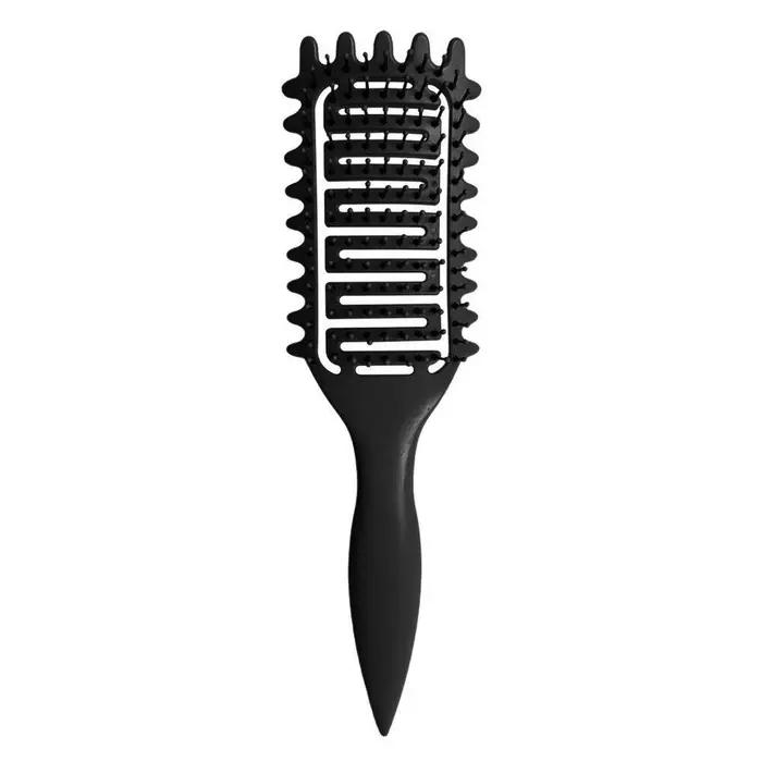 Brosse à cheveux démêlante en poils de sanglier creux, peigne à cheveux emmêlé, façonnage, définissa