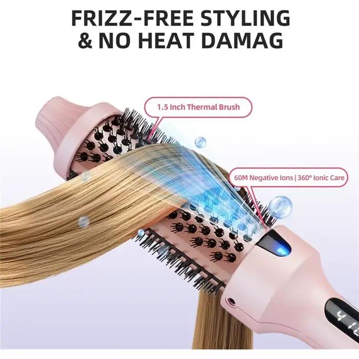 YANA35R brosse thermique brosse à friser, brosse ronde thermique chauffée ionique négative pour Look