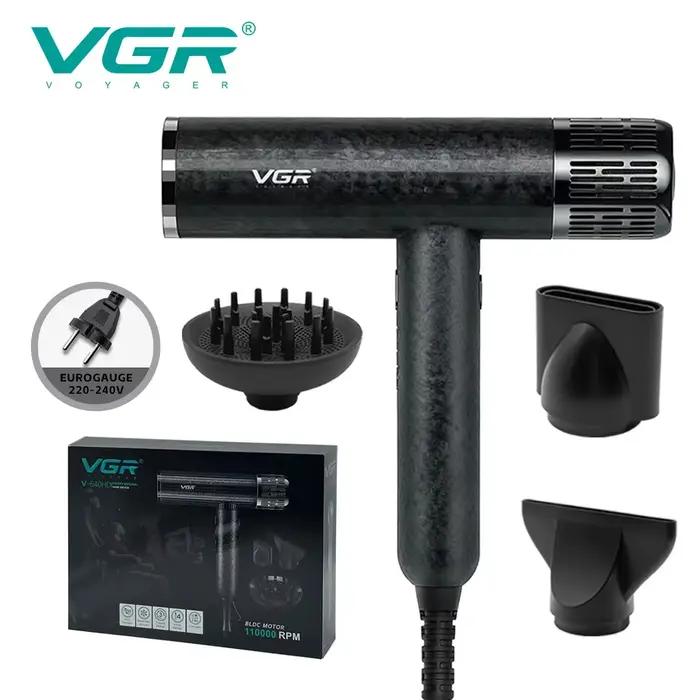 VGR Sèche-cheveux Professionnel Souffleur d'air Moteur sans balais 110 000 tr/min Sèche-cheveux Sèch