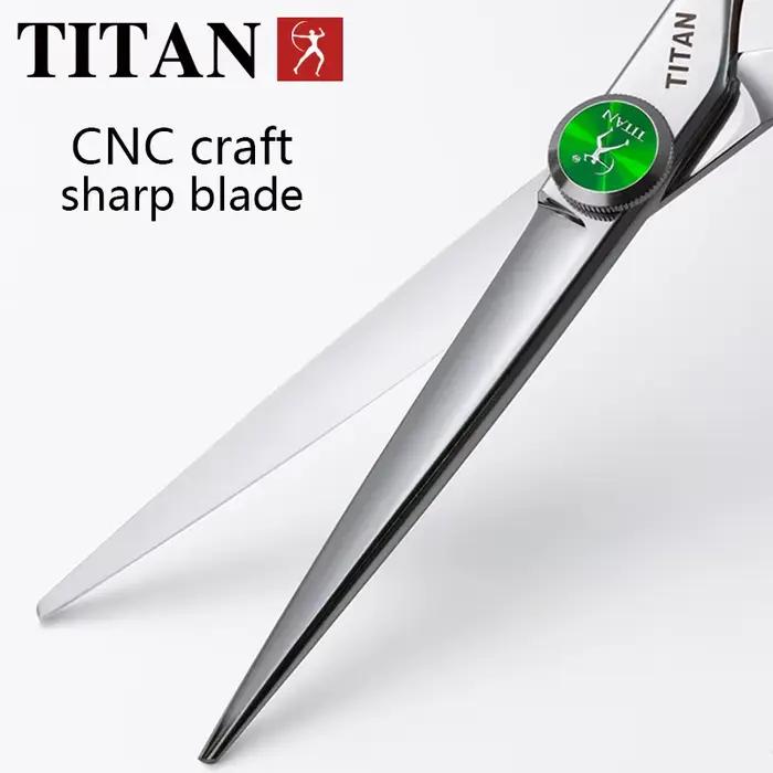 TITAN ciseaux de coiffure professionnels barbier coupe cheveux outil vg10 acier 5.5,6.0,6.5 pouces s