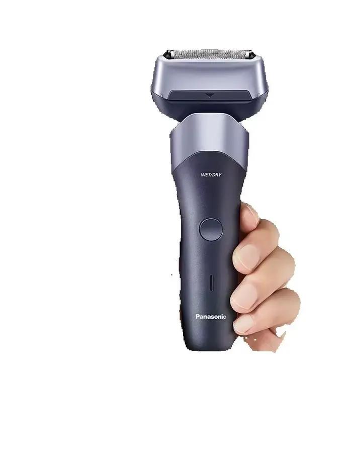 Rasoir électrique Panasonic pour hommes, rasoir électrique humide/sec avec système de coupe à 3 lame