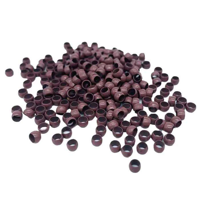 1000 pièces 4.0mm cuivre Nano perles sans silicone pour Extensions de cheveux Micro lien anneaux per