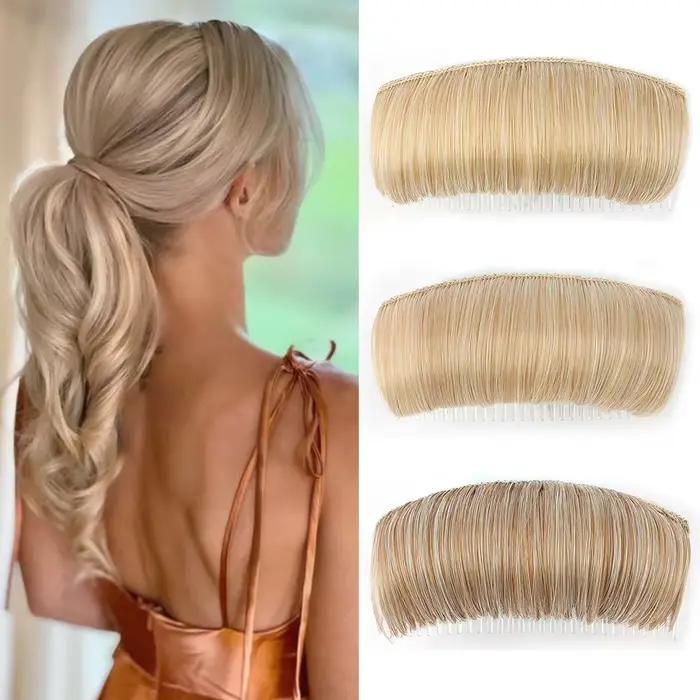 Clip cheveux synthétiques Invisible faux cheveux Base bosse moelleux coussin de cheveux style insére