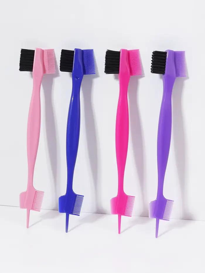 Peigne brosse de contrôle de bord 1/4 pièces, utilisé pour peigner et couper les cheveux sur les bor