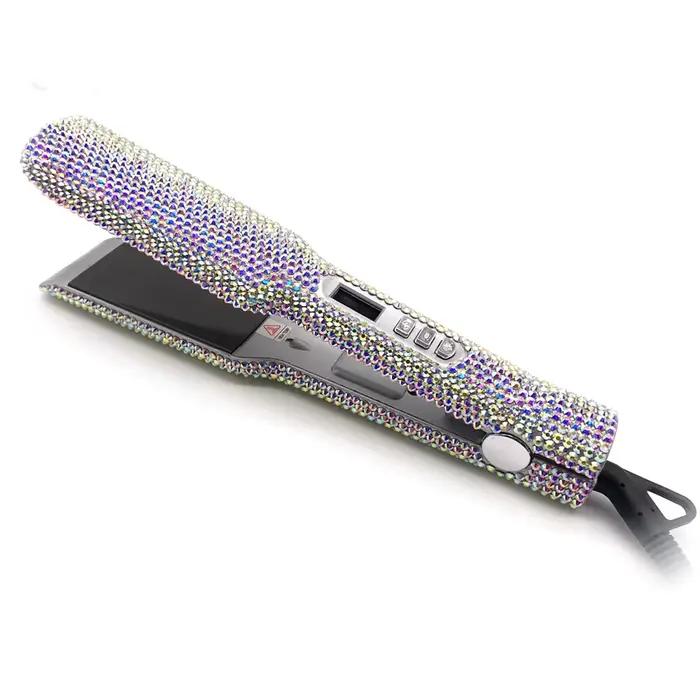 Fer à lisser plat Plancha de Cabello 2 pouces plaque de titane à chauffage rapide fer plat avec stra