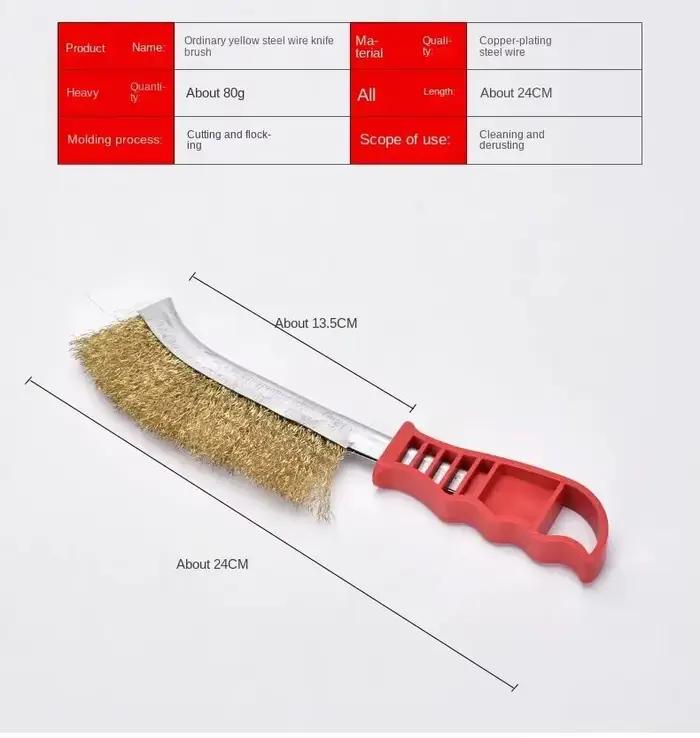 Outil multifonction brosse métallique plaquée cuivre (brosse en acier inoxydable, 1 pièce) gril de c