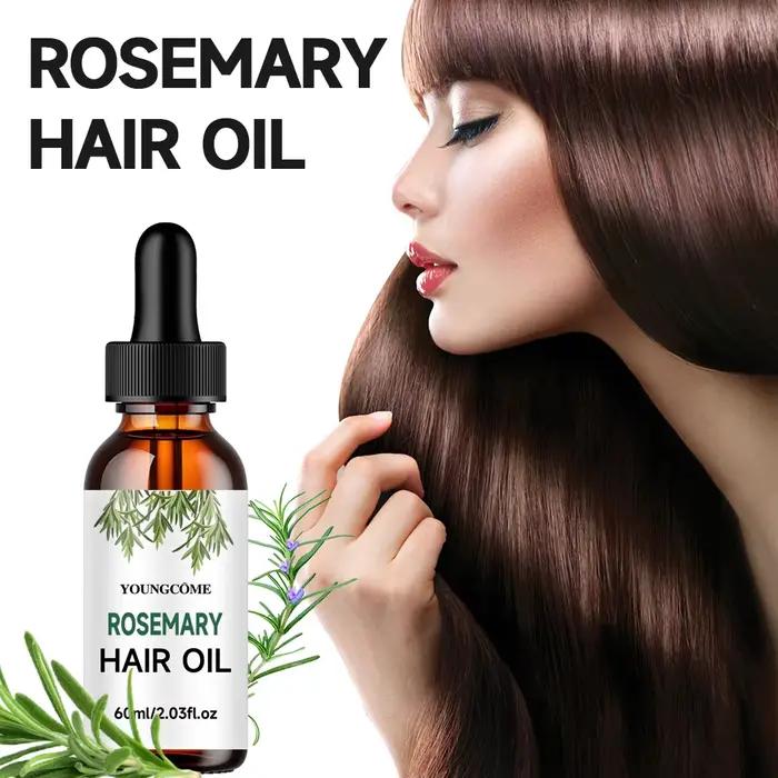 Huile essentielle de romarin pour cheveux denses, réparation des dommages aux cheveux, prévient la p