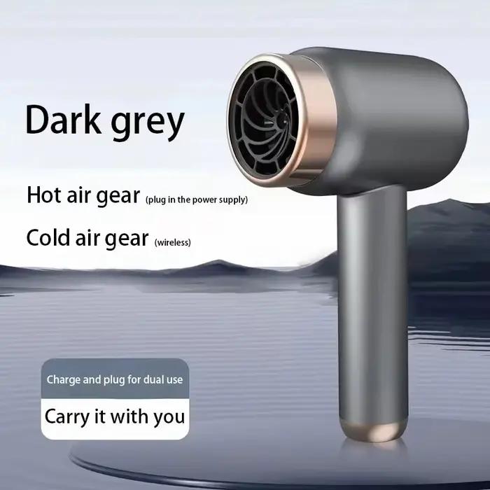 Sèche-cheveux portable rechargeable par USB, haute puissance, séchage rapide, pour la maison, le sal