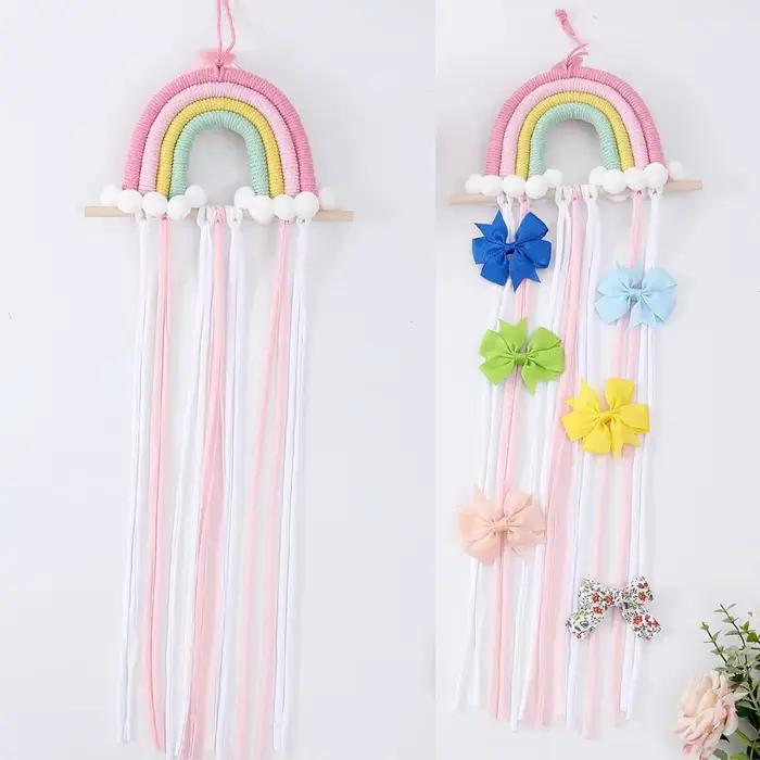 Support de rangement suspendu pour accessoires de cheveux, décoration murale, ceinture de rangement 