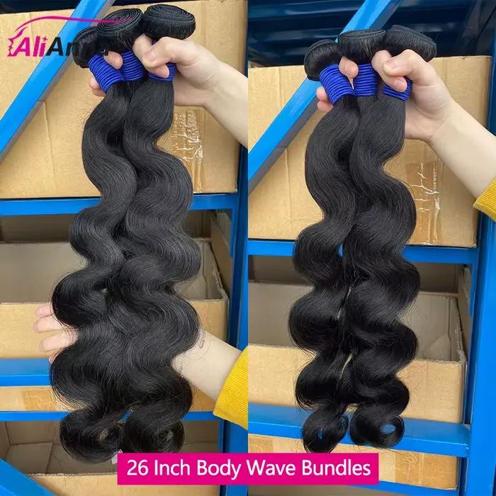 Tissage Cheveux Humains 24 26 28 Pouces Bouclé Mèches Avec Closures 4x4 2x6 5x5 Lace Closure Human H