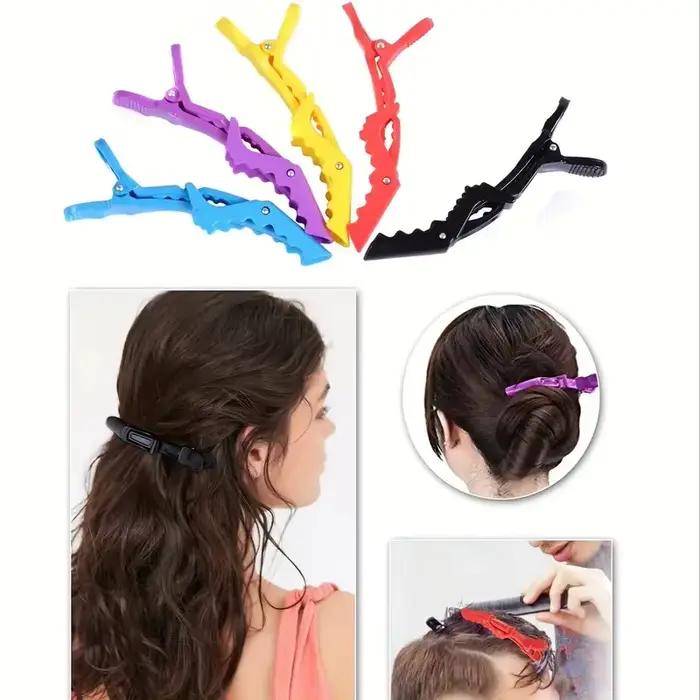 Pinces à cheveux Crocodile 6 pièces/ensemble, pinces de coiffure, épingles à cheveux pour section, c