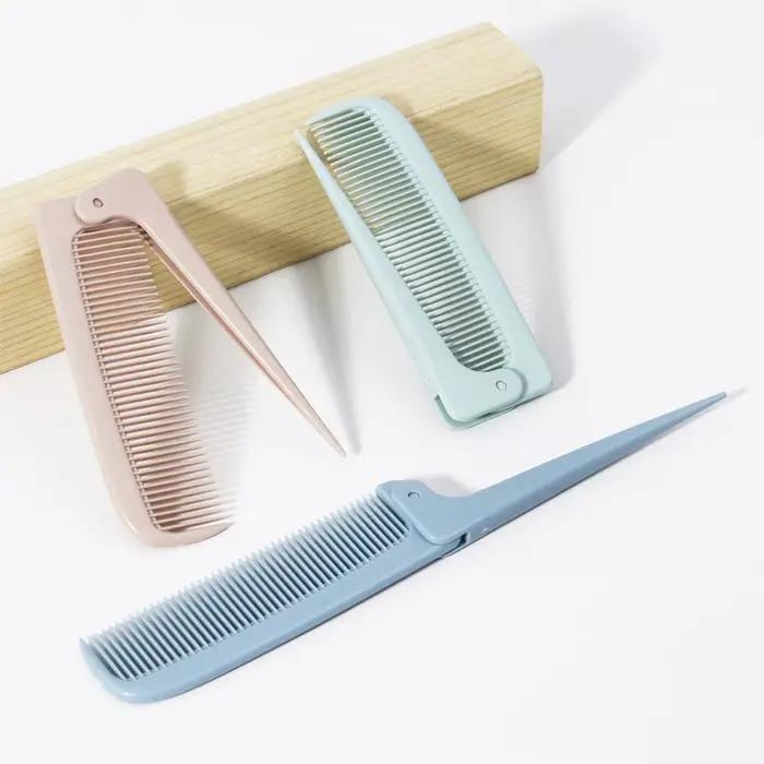 Peigne à queue pliant minimaliste portable, outil de coiffure domestique mini et compact, spécial po