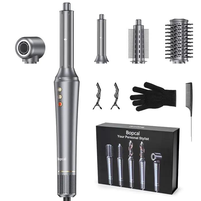 Bopcal – sèche-cheveux 5 en 1, peigne à air chaud, fer à friser électrique, souffleur haute vitesse 