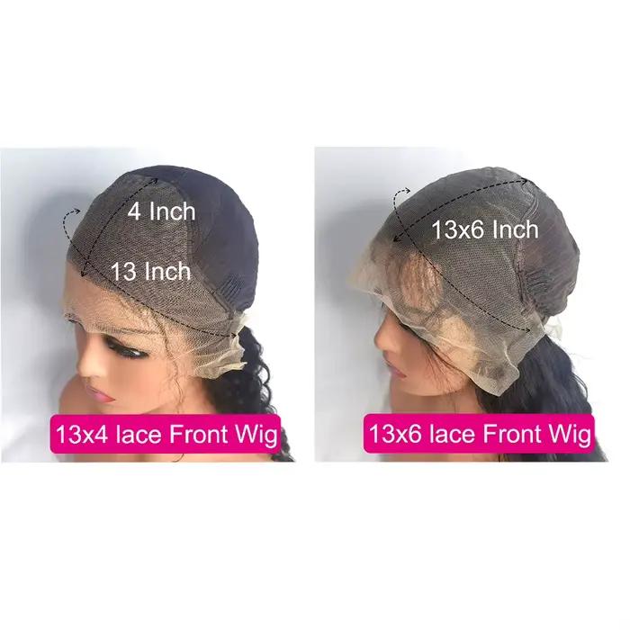 Perruque Lace Frontale 13x6 en Cheveux Humains Ondulés, Perruque Frontale HD Transparente 13x4, Dens