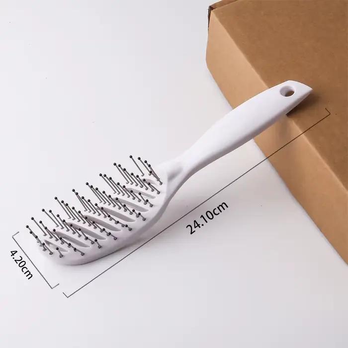 Peigne à cheveux 9 rangées démêlant brosse à cheveux style brosse à cheveux droite bouclés cheveux m