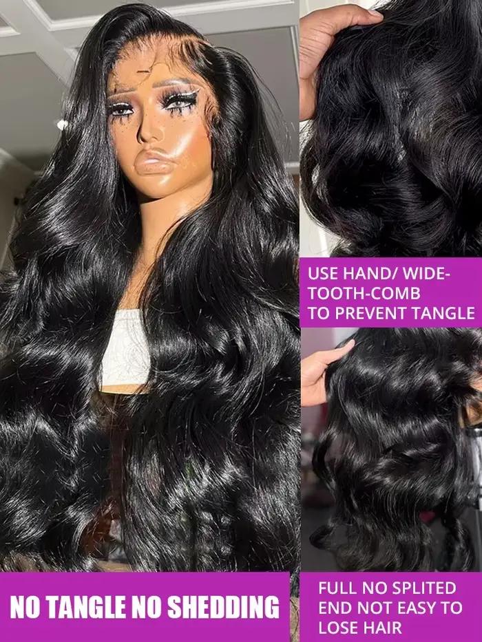 250% HD Remy 13x6 vague de corps avant de lacet perruques de cheveux humains 30 40 pouces pré plumé 