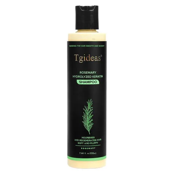 Shampooing bio à la rosemary Tgideas, kératine hydrolysée, nourrit le cuir chevelu, réduit la chute 