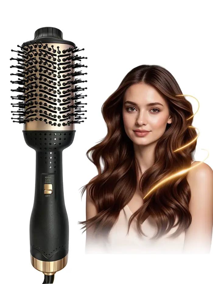 Brosse à air chaud professionnelle, fer à boucler et lisseur électrique, peigne chauffant anti-brûlu