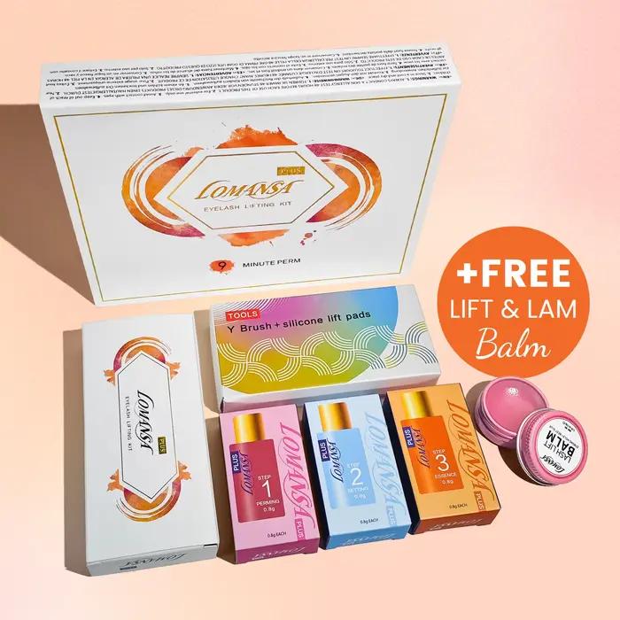 Lomansa – Kit de levage de cils, 8 à 12 Minutes, Lifting instantané, recourbe pour sourcils, Kit de 