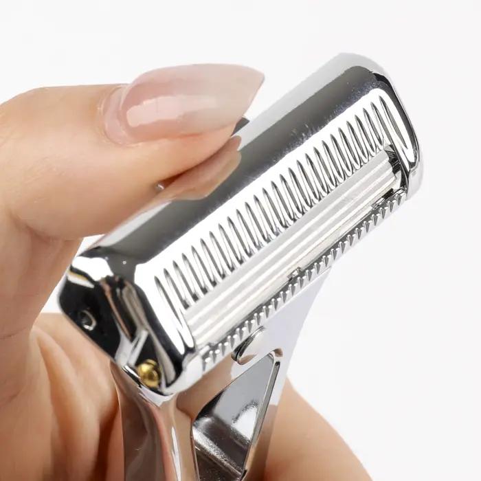 Rasoir manuel Chaoke à 4 lames, rasoir à raser tout en métal pour hommes, rasoir à barbe vintage