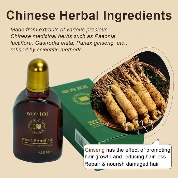 Tonique capillaire Zhangguang 101B, sérum pour cuir chevelu, 101M, 120ML, thérapie de médecine chino