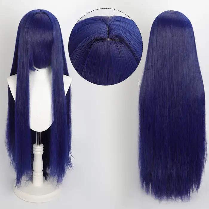 Perruque colorée longue de 100cm, perruques de fête pour Costume de Cosplay Anime, perruque synthéti
