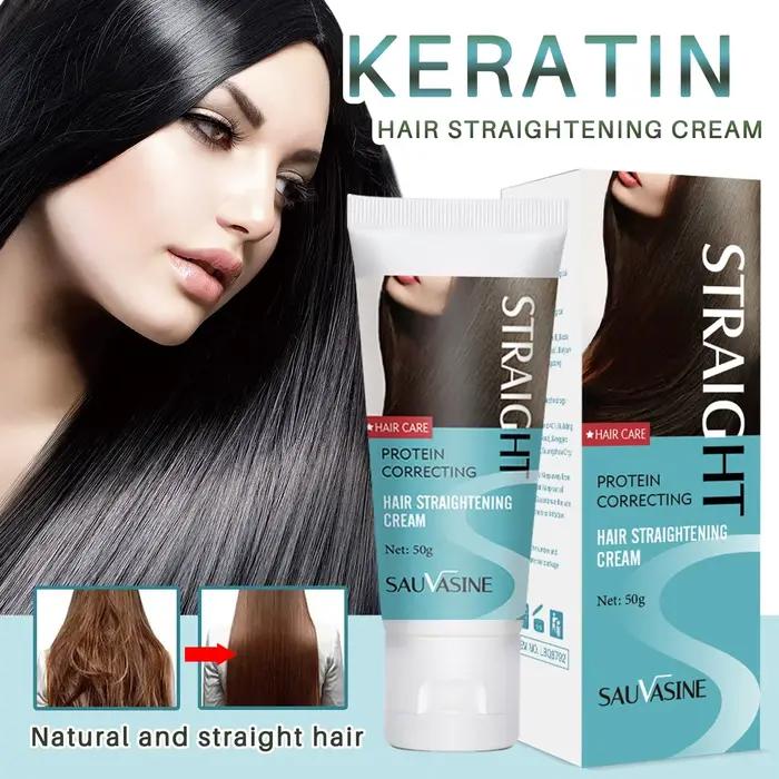 Crème de lissage des cheveux à la kératine Crème de kératine pour lisser les cheveux Kératine profes