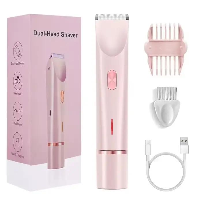 2025 étanche Rechargeable rasoir électrique Mini femmes Bikini tondeuse corps épilateur Mini Double 