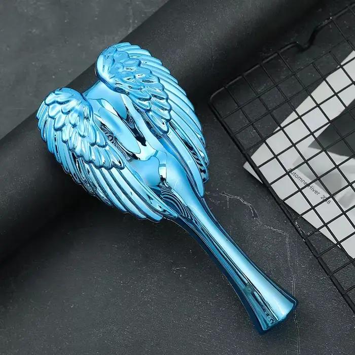 Brosse démêlante pour cheveux - Brosse démêlante pour cheveux épais avec poils doux, design aile d'a