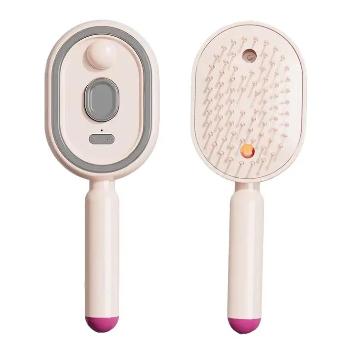 Brosse à cheveux électrique pulvérisatrice avec jet d'eau, anti-frisottis, antistatique, peigne cous