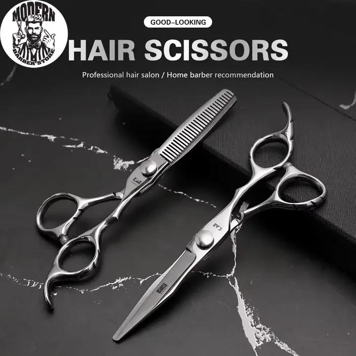 Ciseaux de coupe de cheveux professionnels-cisailles en acier inoxydable de 6 pouces pour outils de 