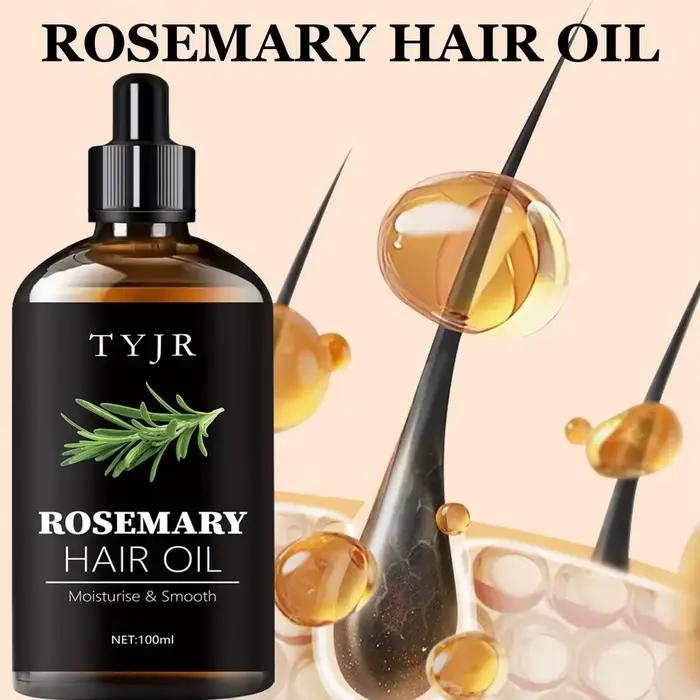 Huile capillaire au romarin 100 ml, pure, hydrate, adoucit les cheveux, améliore la sécheresse, parf