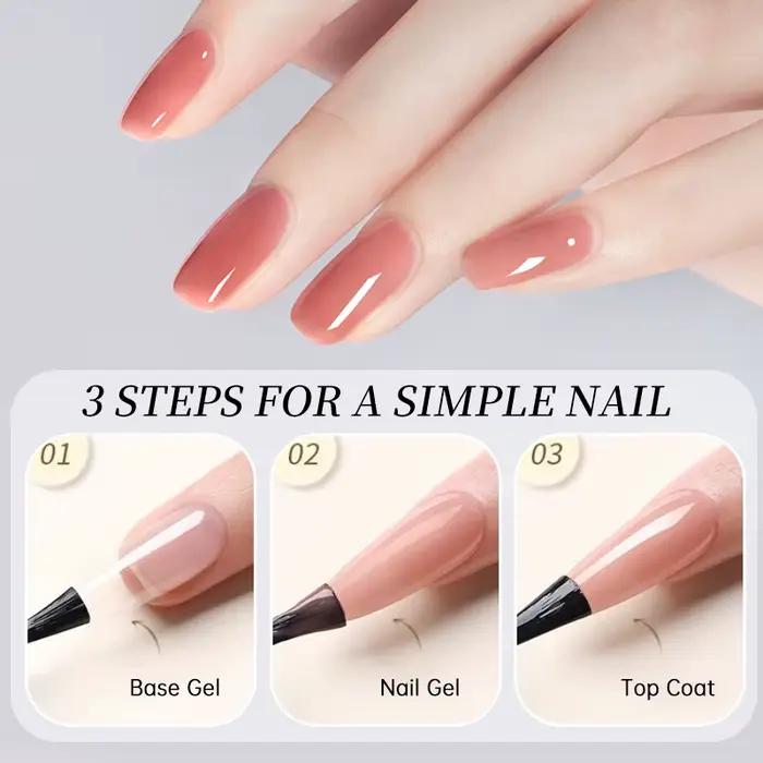 UR SUGAR 15 ml Gel de Base et sans lingette couche de finition Semi Permanente 2 en 1 bouteille d'ap