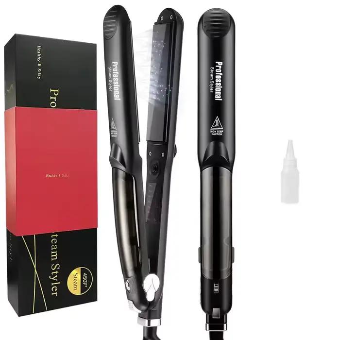 Lisseur à vapeur professionnel en céramique 450 ℉   Outils de soin des cheveux à chaleur rapide pour