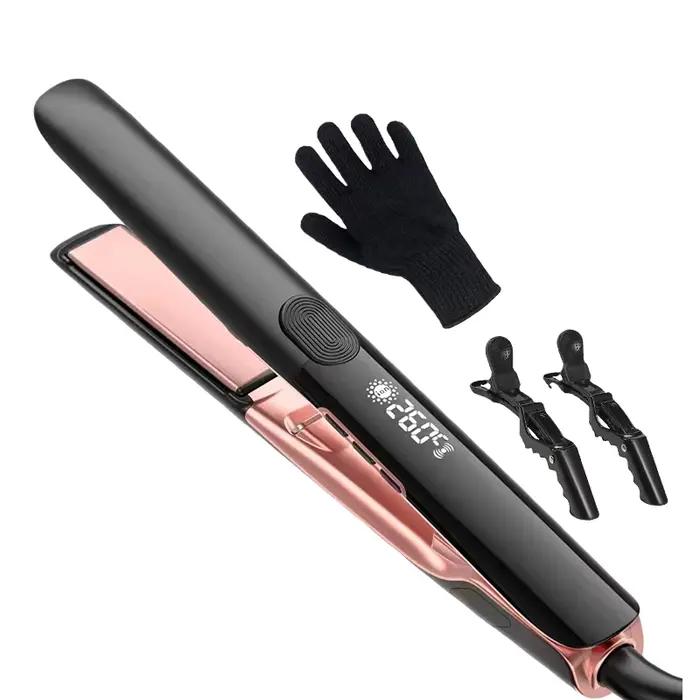 Lisseur de cheveux 2 en 1, double fonction pour lisser et boucler, chauffe rapidement sans abîmer le