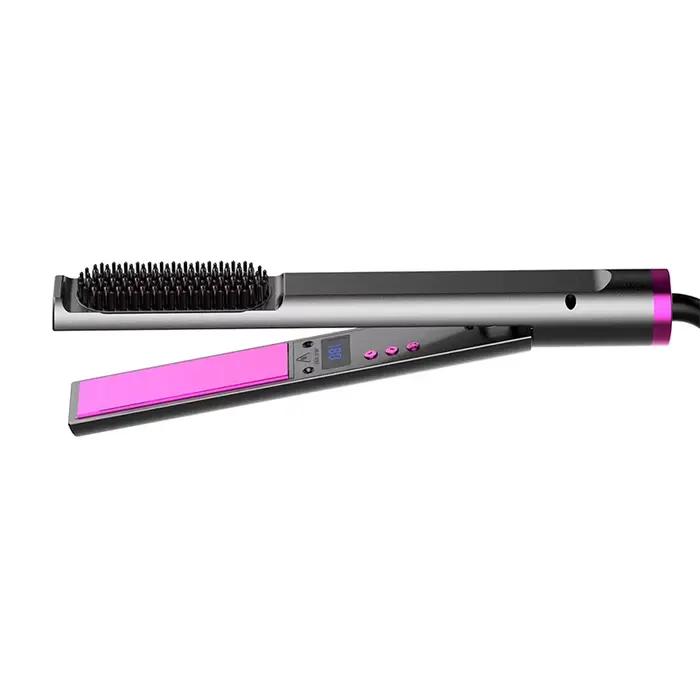 Lisseur de cheveux 2 en 1, brosse multifonctionnelle à friser et à lisser, générateur de peigne chau
