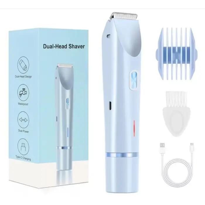 Rasoir électrique pour femme à double tête, double usage, épilateur corporel, rasoir électrique pour
